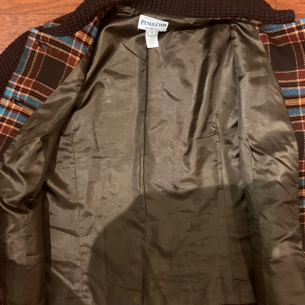 Pendleton Multicolor Plaid Jacket with Dark Sleev… - image 3